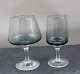 Atlantic smoke-coloured glassware by Holmegaard, 
Denmark. Brandy glasses 11.5cm and high port wine 

11cm