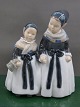 Royal Copenhagen Denmark, figurine No 1316, Pair of Amager Girls shopping. 