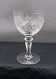 Christiansborg Danish crystal glassware with 
faceted stem. Red wine glasses 14cm