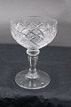 Christiansborg Danish crystal glassware with 
faceted stem. Liqueur glasses 8.5cm