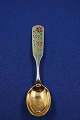 Michelsen Christmas spoon 1955 of Danish partial gilt sterling silver