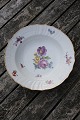 Fuld Saksisk Blomst Kongelig porcelæn, 
suppetallerkener nr. 1616, Ø ca. 21,5cm før år 
1900