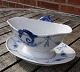 Empire Danish porcelain, oval sauce boats on fixed stand No 8 