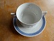 Blue Fan Danish  porcelain, set large bouillon cup 

and saucer