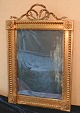 Gammelt spejl i guldramme med facetsleben spejlglas,fra medio 1800-tallet