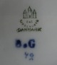 Empire porcelæn, sæt på 8 kagetallerkener 14cm fra 1915-1948