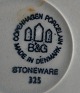 Colombia stentøj stel fra B&G, middagstallerkner 24cm