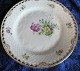 Sachsisk Blomst med guld- og blondekant porcelæn fra B&G, kagetallerken 17cm
