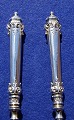 Par elegante steggafler i sølvplet 20cm