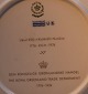 Royal Copenhagen Teller, der 1974 anlässlich des 200-jährigen Jubiläums des Königlichen Grönlandhandels herausgegeben wurde