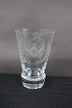 Danish freemason glasses, beer glasses for Syvstjernen in Aalborg, engraved with freemason symbols, on an edge-cutted foot