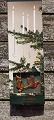Georg Jensen Dänemark Weihnachtsdekorationen. Paar Kerzenhalter aus vergoldetem Messing, Krabbelnde Elfe und Taube