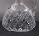 Carafe of crystal with grindings and the original stopper 24cm