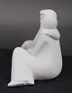 Stone Art white figurine from Marbell, Belgium. Seated loving couple