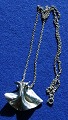 Set of jewelry in sterling silver 925. Necklace with jewelry and a pair of pendants with earrings by Danish silversmith Bent Larsen.