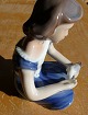 B&G figurine No 2340 from Denmark, Girl feeding dove